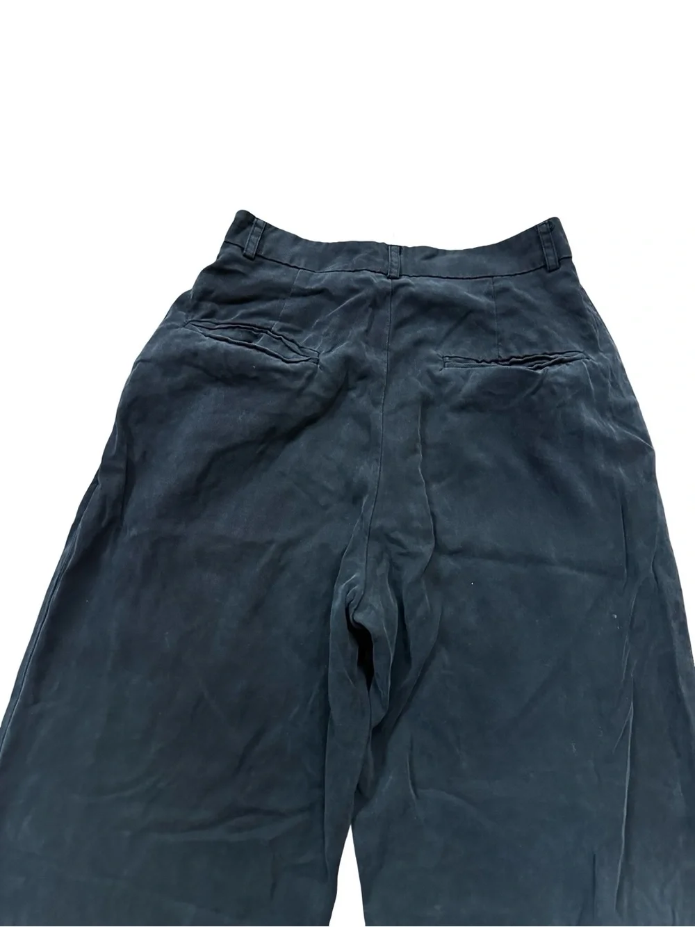 REFORMATION Charcoal Gray Pleated Dress Pants Size 2 Tencel Office Preppy